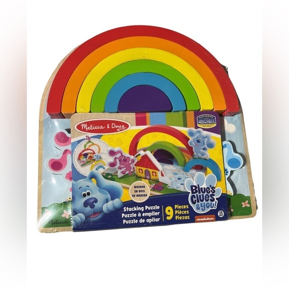 Blue Clues & You 9 Piece Stacking Wooden Puzzle - Picture 1 of 2